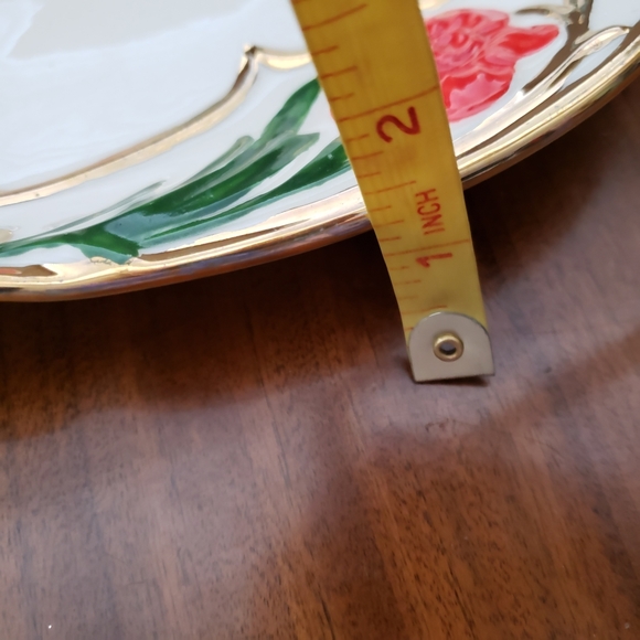 Mid-Century Hand Painted Christmas Platter - Picture 2 of 5